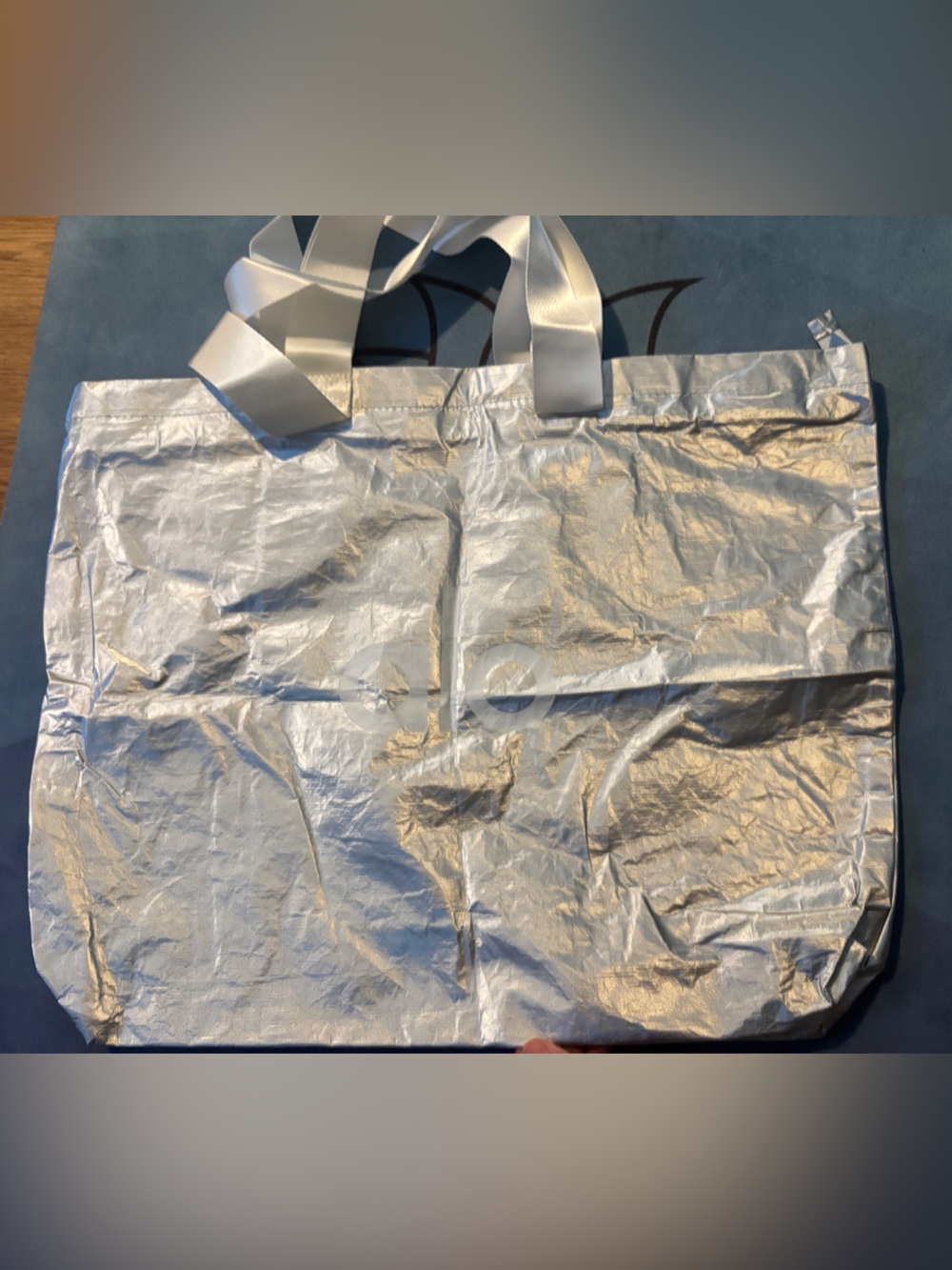ALO yoga Silver Tote Bag 18x14”